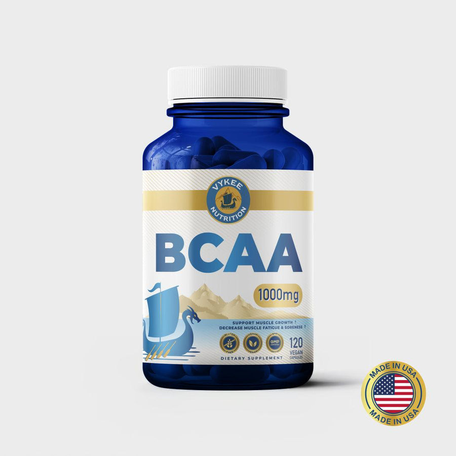 Bottle of Vykee Nutrition BCAA Capsules