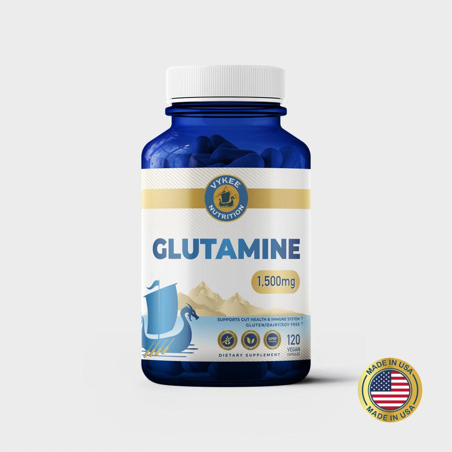 Bottle of Vykee Nutrition Glutamine Capsules