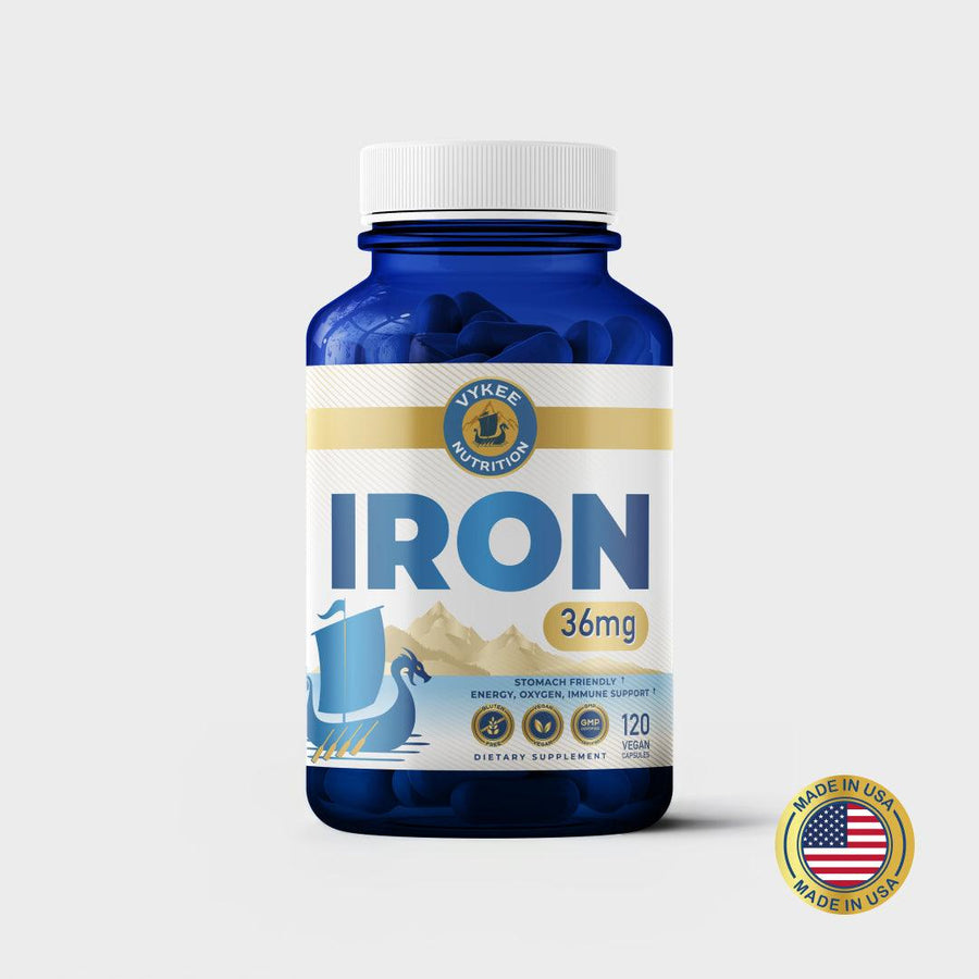 Bottle of Vykee Nutrition Iron Capsules