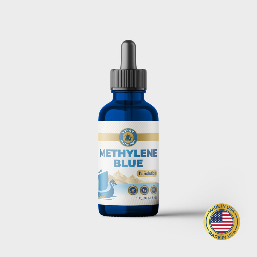 Bottle of Vykee Nutrition Methylene Blue (1% Solution) Drops